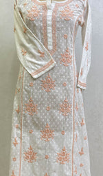 Load image into Gallery viewer, Women&#39;s Lucknowi Handcrafted Cotton Chikankari Kurti - HONC0159604