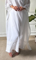 Load image into Gallery viewer, Women&#39;s Lucknowi Handcrafted Cotton Chikankari Kaftan - HONC0311104
