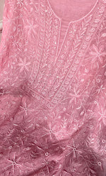 Load image into Gallery viewer, Women&#39;s Lakhnavi Handcrafted Mul Chanderi Unstitched Kurta And Dupatta Set - HONC0280849
