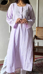 将图像加载到图库查看器中， Prisha Women's Lakhnavi Handcrafted Cotton Chikankari Kurti - HONC0335229
