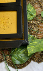 Load image into Gallery viewer, Handcrafted Chikankari Tray with Two Coasters – Wooden Frame - HONC0295548
