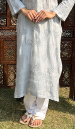 Load image into Gallery viewer, Inaya Women&#39;s Lucknowi Handcrafted Muslin Chikankari Kurti - HONC0223967
