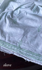 将图像加载到图库查看器中， Women's Lakhnavi Handcrafted Cotton Chikankari Unstitched Kurti Fabric - HONC0318051