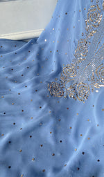 Load image into Gallery viewer, Women's Lucknowi Handcrafted Viscose Georgette Unstitched Chikankari Suit Material - HONC0338161