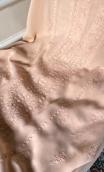 Load image into Gallery viewer, Women&#39;s Lakhnavi Handcrafted Viscose Georgette Chikankari Full Suit Material - HONC03125588
