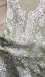 Load image into Gallery viewer, Women&#39;s Lakhnavi Handcrafted Unstitched Cotton Chikankari Suit Material - HONC0291823
