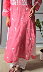 将图像加载到图库查看器中， Women&#39;s Lakhnavi Handcrafted Kota Cotton Chikankari Kurti - HONC0305766
