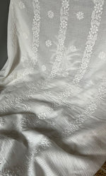 Load image into Gallery viewer, Women&#39;s Lucknowi Handcrafted Kota Cotton Chikankari Unstitched Kurta And Dupatta Set - HONC0312635
