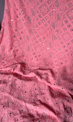 Load image into Gallery viewer, Women&#39;s Lakhnavi Handcrafted Viscose Georgette Chikankari Full Suit Material - HONC0271098
