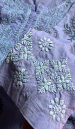 Load image into Gallery viewer, Women&#39;s Lucknowi Handcrafted Cotton Chikankari Kurti - HONC0300974
