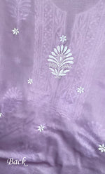 将图像加载到图库查看器中， Women&#39;s Lakhnavi Handcrafted Cotton Chikankari Unstitched Kurti Fabric - HONC0318768
