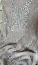 Load image into Gallery viewer, Women's Lakhnavi Handcrafted Mul Chanderi Unstitched Chikankari Full Suit Material - HONC0345041