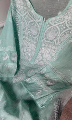 Load image into Gallery viewer, Women&#39;s Lakhnavi Handcrafted Mul Chanderi Semi - Stitched Kurta And Dupatta Set - HONC0302256
