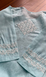 将图像加载到图库查看器中， Women&#39;s Lucknowi Handcrafted Cotton Chikankari Kurti - HONC0298735
