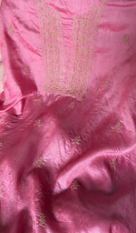 Load image into Gallery viewer, Women's Lakhnavi Handcrafted Tussar Silk Chikankari Kurta And Dupatta Set - HONC0339803