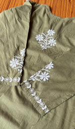 Load image into Gallery viewer, Women&#39;s Lucknowi Handcrafted Cotton Chikankari Kurti - HONC0301058

