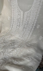 Load image into Gallery viewer, Women's Lakhnavi Handcrafted Unstitched Mul Chanderi Kurta And Dupatta Set - HONC0327485