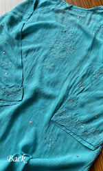 Load image into Gallery viewer, Yusra Women&#39;s Lakhnavi Handcrafted Viscose Georgette Chikankari Kurti- HONC0282692
