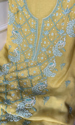 Load image into Gallery viewer, Women&#39;s Lakhnavi Handcrafted Unstitched Mul Chanderi Kurta And Dupatta Set - HONC0295586
