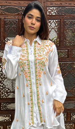 Load image into Gallery viewer, Women&#39;s Lakhnavi Handcrafted Modal Cotton Chikankari Kurta And Palazzo Set - HONC0244585

