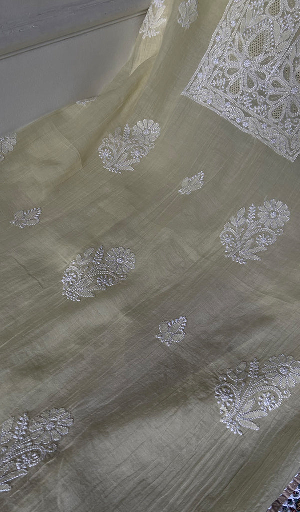 Women's Lakhnavi Handcrafted Mul Chanderi Kurta And Dupatta Set - HONC0374247