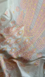 Load image into Gallery viewer, Women's Lakhnavi Handcrafted Mul Chanderi Unstitched Kurta And Dupatta Set - HONC0365502