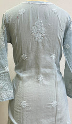 将图像加载到图库查看器中， Women&#39;s Lucknowi Handcrafted White Cotton Chikankari Top - HONC0165239
