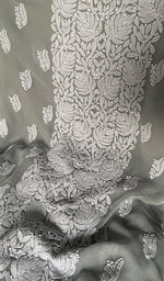 Load image into Gallery viewer, Women's Lucknowi Handcrafted Faux-Georgette Unstitched Chikankari Suit Material - HONC0348787