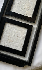 将图像加载到图库查看器中， Handcrafted Chikankari Tray with Two Coasters – Wooden Frame - HONC0269376
