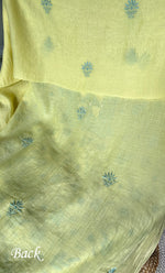 将图像加载到图库查看器中， Women's Lakhnavi Handcrafted Unstitched Mul Chanderi Kurta And Dupatta Set - HONC0280883