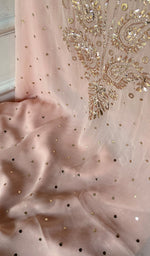 Load image into Gallery viewer, Hunar Women's Lucknowi Handcrafted Viscose Georgette Unstitched Chikankari Suit Material - HONC0353160