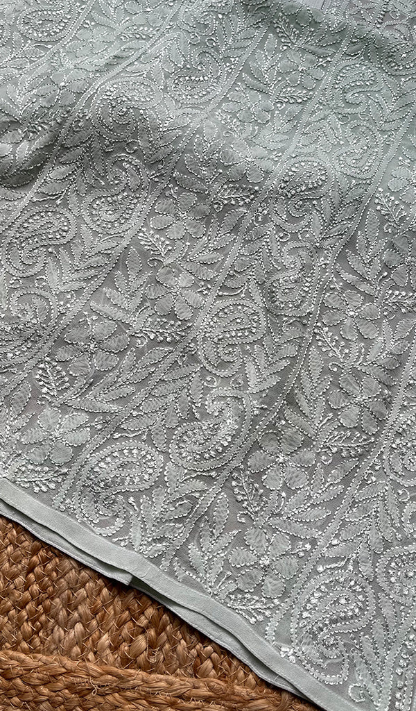 Women's Lakhnavi Handcrafted Viscose Georgette Chikankari Kurti - HONC0276130