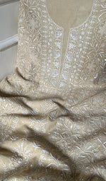 Load image into Gallery viewer, Women&#39;s Lakhnavi Handcrafted Maheshwari Mul Chanderi Kurta And Dupatta Set - HONC0261178
