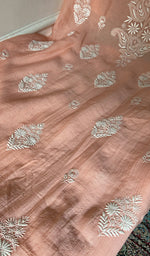将图像加载到图库查看器中， Women's Lakhnavi Handcrafted Mul Chanderi UnStitched Kurta And Dupatta Set - HONC0374163
