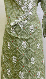 将图像加载到图库查看器中， Women&#39;s Lakhnavi Handcrafted Cotton Chikankari Kurta And Palazzo Set - HONC0153911
