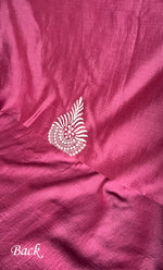 将图像加载到图库查看器中， Lucknowi Handcrafted Chanderi Silk Chikankari Unstitched Unisex Kurta Fabric - HONC0268120