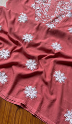 将图像加载到图库查看器中， Women&#39;s Lucknowi Handcrafted  Modal Cotton Chikankari Kurti - HONC0301035
