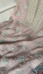 Load image into Gallery viewer, Women's Lakhnavi Handcrafted Mul Chanderi Unstitched Kurta And Dupatta Set - HONC0326140