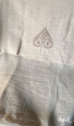 Load image into Gallery viewer, Lucknowi Handcrafted Munga Silk Chikankari Unstitched Men&#39;s Kurta Fabric - HONC0255818
