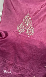 Load image into Gallery viewer, Lucknowi Handcrafted Munga Silk Chikankari Unstitched Men&#39;s Kurta Fabric - HONC0327308
