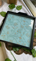 Load image into Gallery viewer, Handcrafted Chikankari Embroidered Wooden Coaster Set – (Set of 4) - HONC0237749
