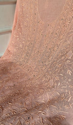 Load image into Gallery viewer, Women's Lakhnavi Handcrafted Mul Chanderi Unstitched Chikankari Full Suit Material - HONC0278932