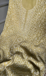 Load image into Gallery viewer, Women&#39;s Lakhnavi Handcrafted Mul Chanderi Unstitched Kurta And Dupatta Set - HONC0280873
