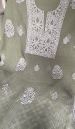 Load image into Gallery viewer, Women's Lakhnavi Handcrafted Mul Chanderi Unstitched Kurta And Dupatta Set - HONC0374248