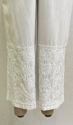 Load image into Gallery viewer, Lucknowi Handcrafted Rayon Chikankari Palazzo - HONC0141115
