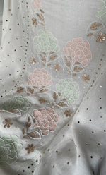 Load image into Gallery viewer, Women&#39;s Lakhnavi Handcrafted Unstitched Mul Chanderi Kurta And Dupatta Set - HONC0311960
