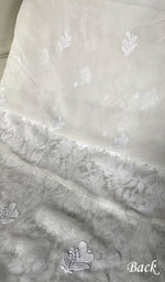 将图像加载到图库查看器中， Women's Lakhnavi Handcrafted Viscose Georgette Chikankari Kurti Fabric - HONC0343103