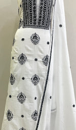 Load image into Gallery viewer, Women&#39;s Lakhnavi Handcrafted Mul Cotton  Kurta And Dupatta Set- HONC0208251
