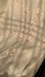 Load image into Gallery viewer, Women&#39;s Lakhnavi Handcrafted Mul Chanderi Unstitched  Kurta And Dupatta Set- HONC0297200
