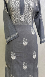 Load image into Gallery viewer, Mir Women&#39;s Lucknowi Handcrafted Cotton Chikankari Kurti- HONC0160269
